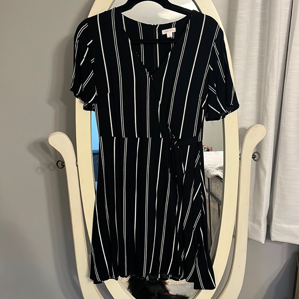 Black and White Striped Dress